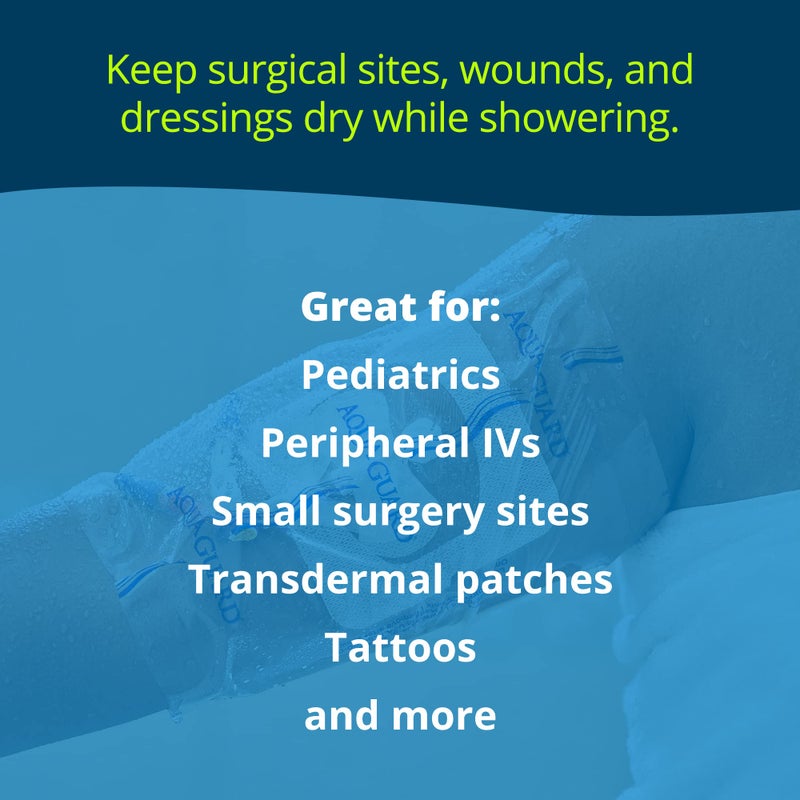 TIDI 50010-PKG AquaGuard Sheet â€“ 7â€ x 7â€ â€“ (Area of Coverage: 5â€ x 5.5â€) â€“ Shower Protection Sheet â€“ Self-Adhesive Moisture Barrier â€“ Wound Cover for Showering â€“ 7 Sheets â€“ Home Medical Supplies - Image 4